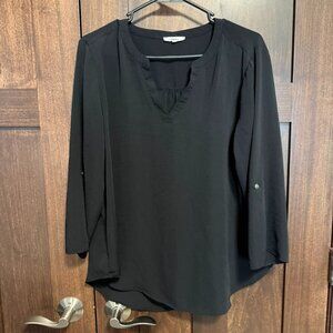 3/4 Sleeve Maurices L Black Dress Top